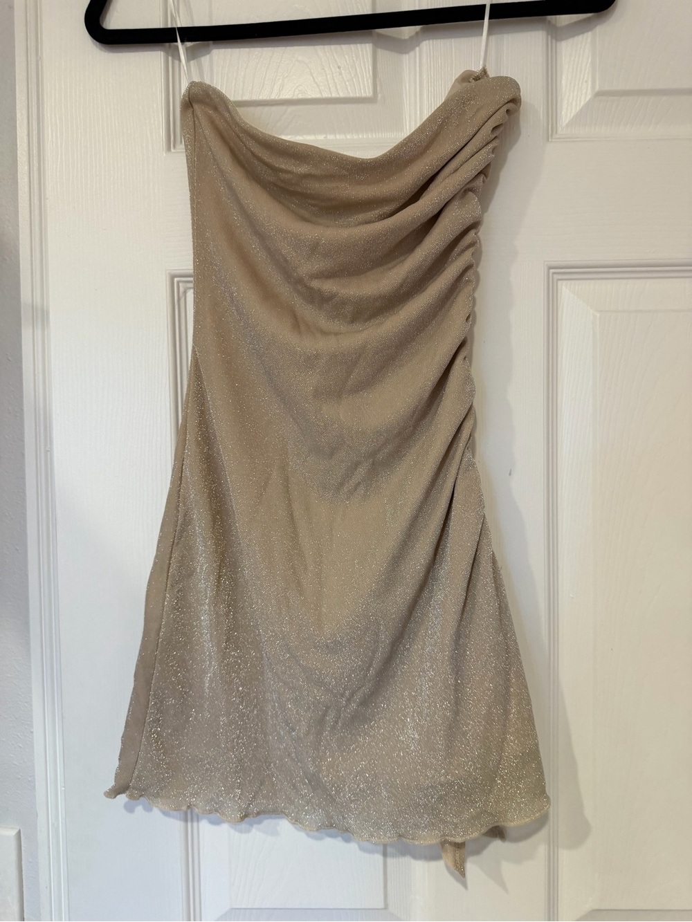 Princess Polly Champagne Strapless Mini Dress
